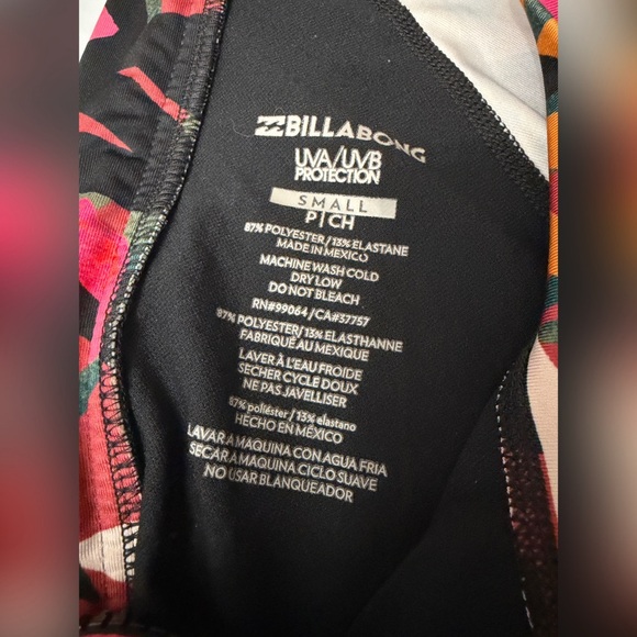 Billabong Core Mock Neck Bodysuit Rash Guard - S - Picture 6 of 8